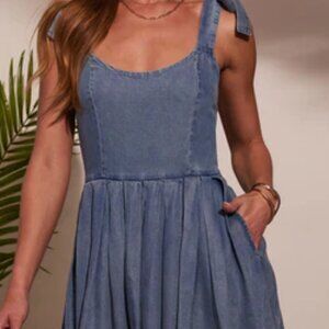 Vici (En Creme) Denim Jumpsuit